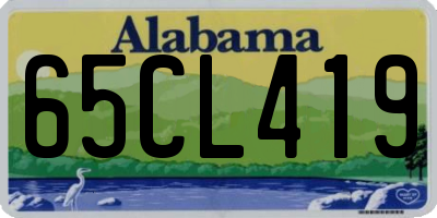 AL license plate 65CL419