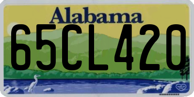 AL license plate 65CL420