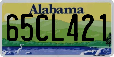 AL license plate 65CL421