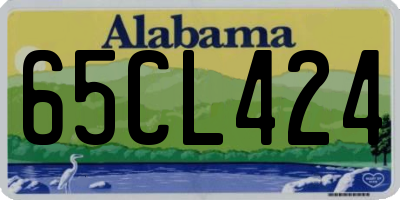 AL license plate 65CL424