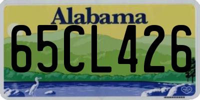 AL license plate 65CL426