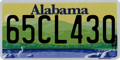 AL license plate 65CL430