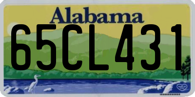 AL license plate 65CL431
