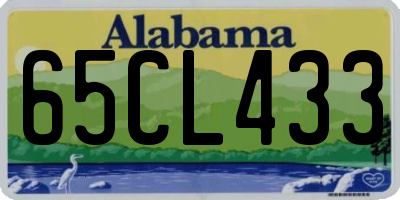 AL license plate 65CL433