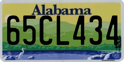 AL license plate 65CL434