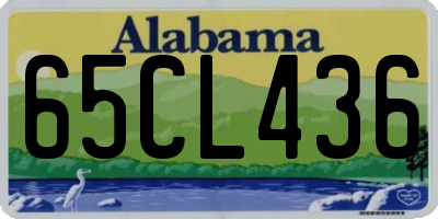 AL license plate 65CL436