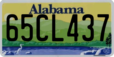 AL license plate 65CL437