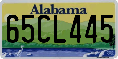 AL license plate 65CL445