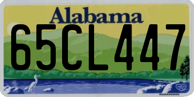 AL license plate 65CL447