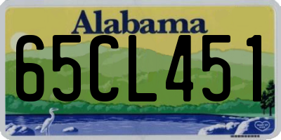 AL license plate 65CL451