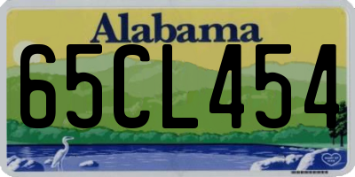 AL license plate 65CL454
