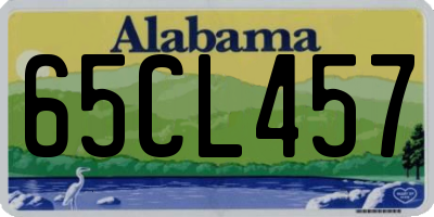 AL license plate 65CL457