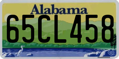 AL license plate 65CL458