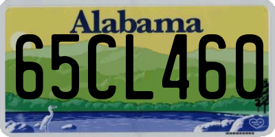 AL license plate 65CL460