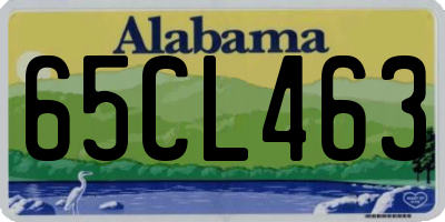 AL license plate 65CL463