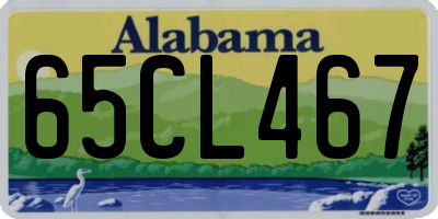 AL license plate 65CL467