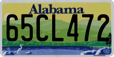 AL license plate 65CL472