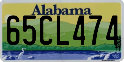 AL license plate 65CL474