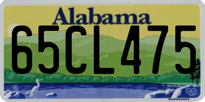 AL license plate 65CL475