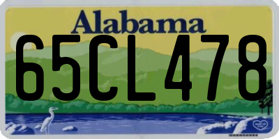 AL license plate 65CL478