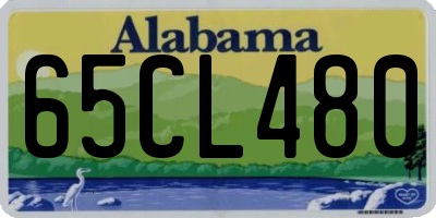 AL license plate 65CL480