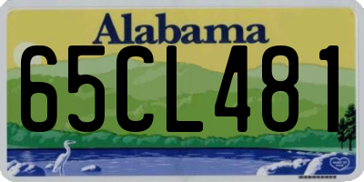 AL license plate 65CL481