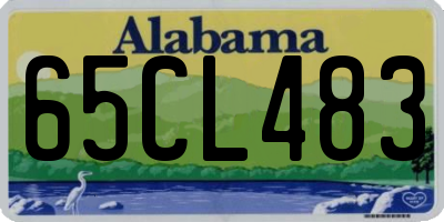 AL license plate 65CL483