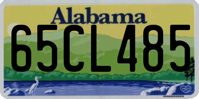 AL license plate 65CL485