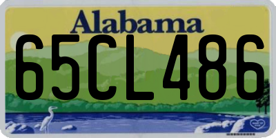 AL license plate 65CL486
