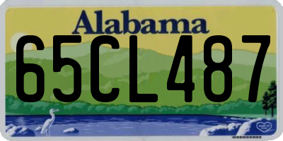 AL license plate 65CL487