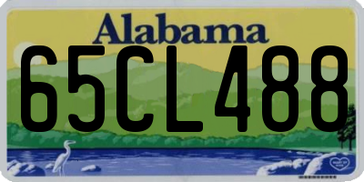 AL license plate 65CL488