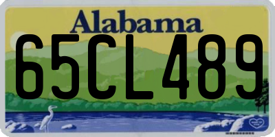 AL license plate 65CL489