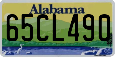 AL license plate 65CL490