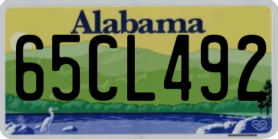 AL license plate 65CL492
