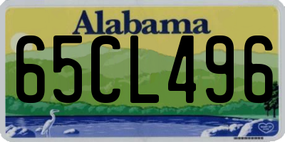 AL license plate 65CL496