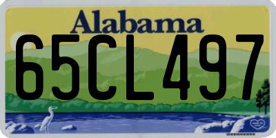 AL license plate 65CL497