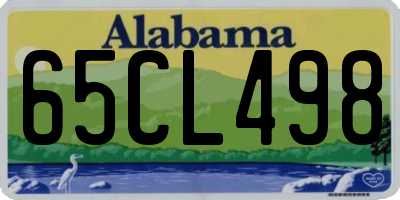 AL license plate 65CL498
