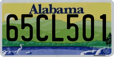 AL license plate 65CL501