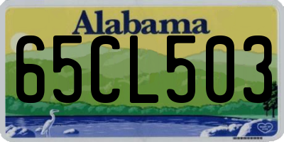 AL license plate 65CL503
