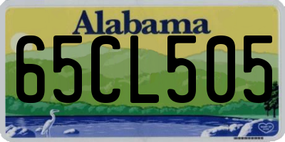 AL license plate 65CL505