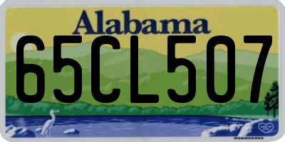 AL license plate 65CL507