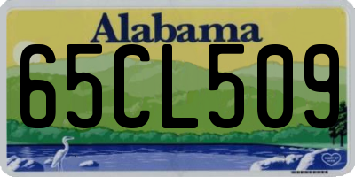 AL license plate 65CL509