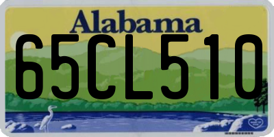 AL license plate 65CL510