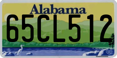 AL license plate 65CL512