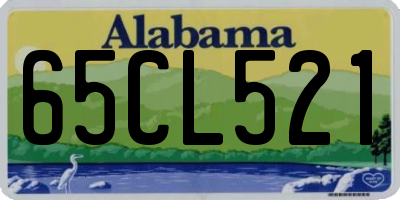 AL license plate 65CL521