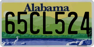AL license plate 65CL524
