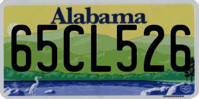 AL license plate 65CL526