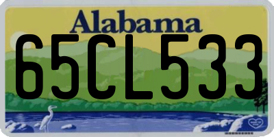 AL license plate 65CL533