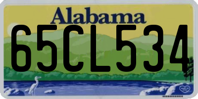 AL license plate 65CL534