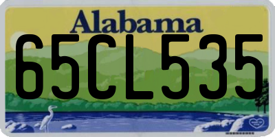 AL license plate 65CL535